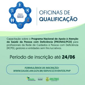 Oficinas de Cuidados à Pessoa com Deficiência são realizadas em Manaus de forma gratuita.