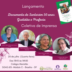 Documento de Santarém 50 anos será lançado nesta quarta-feira