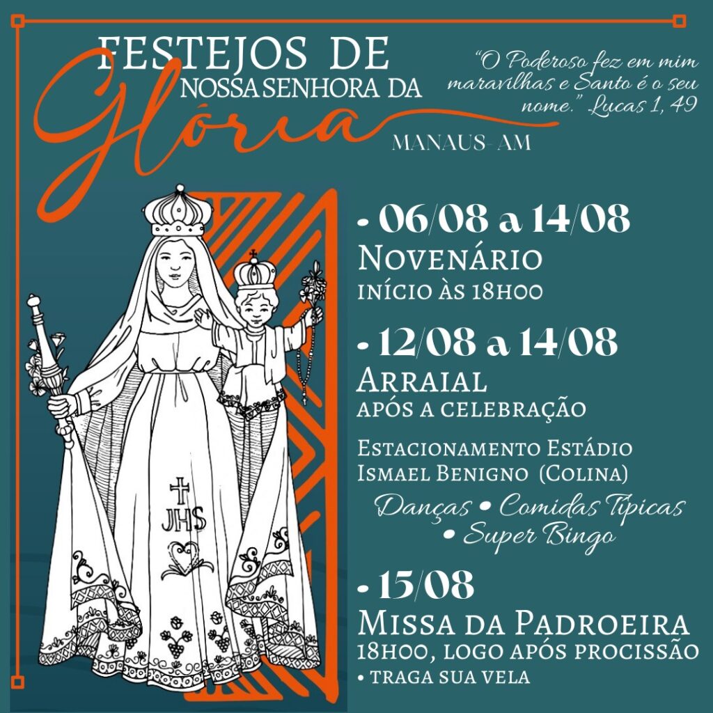 Festejos de Nossa Senhora da Glória acontecem em Manaus até dia 15 de Agosto
