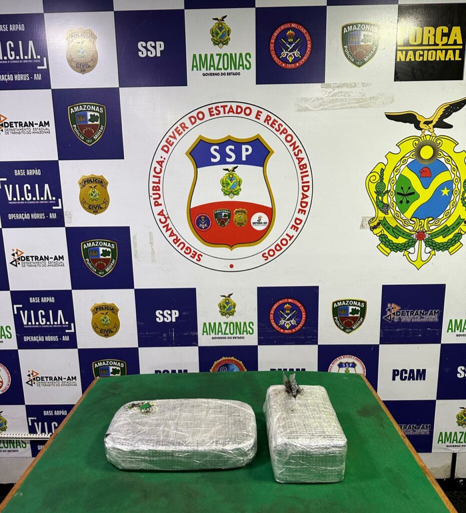 6 KG de pasta base de cocaína vindos de Tefé (Foto Divulgação)