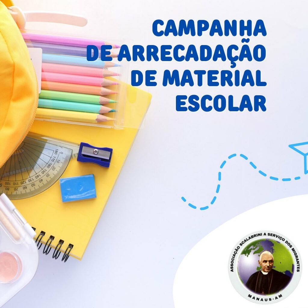 Associação Scalabrini promove campanha de arrecadação de material escolar