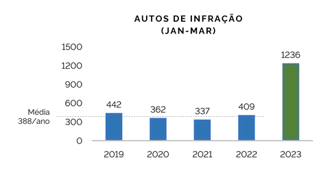 multas desmatamento 1º trimestre