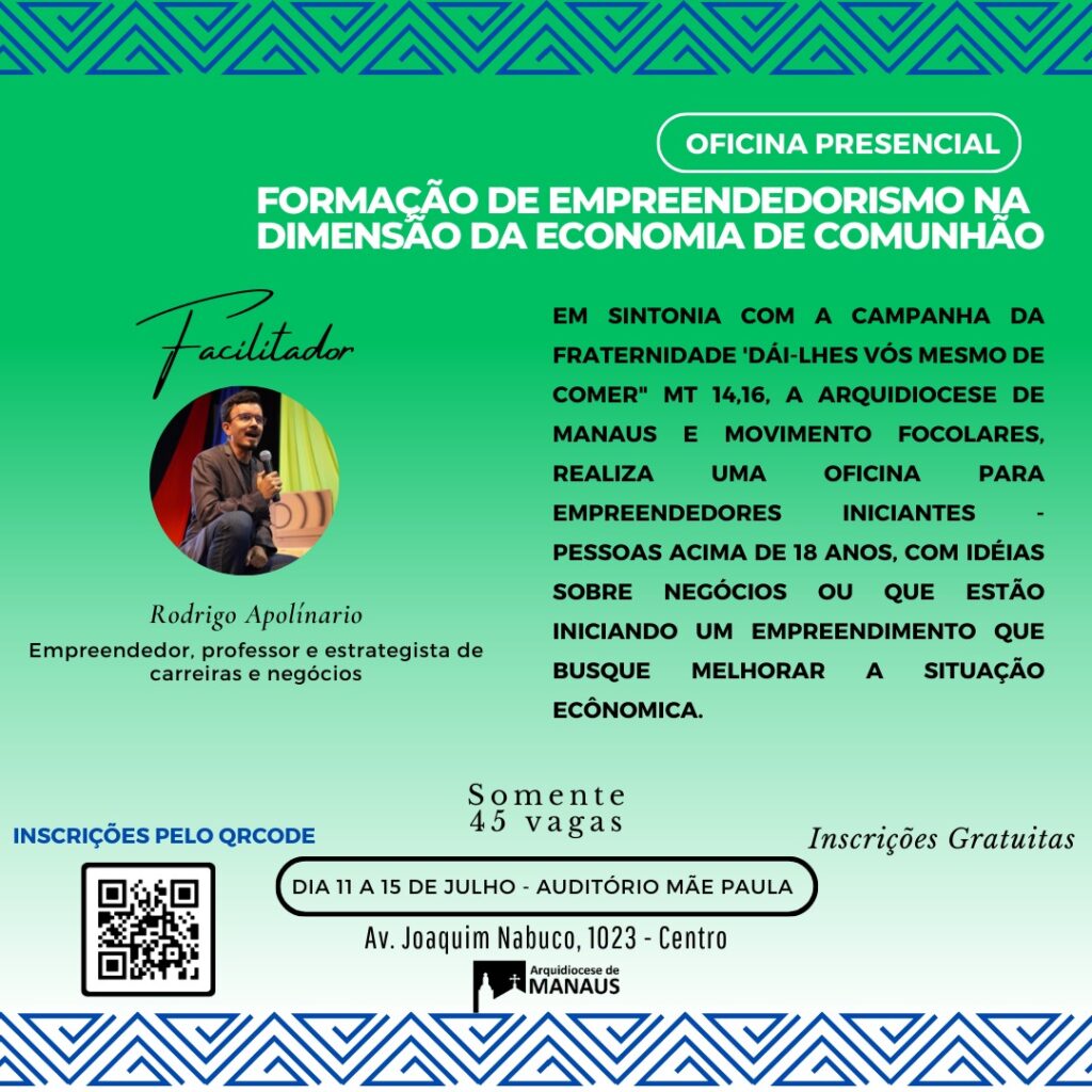 Formação: Empreendedorismo na dimensão da economia de comunhão