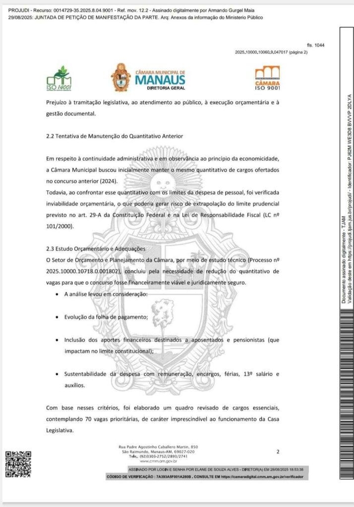 concurso, cmm, manaus, câmara, menos vagas, justiça, tjam, tce, amazonas