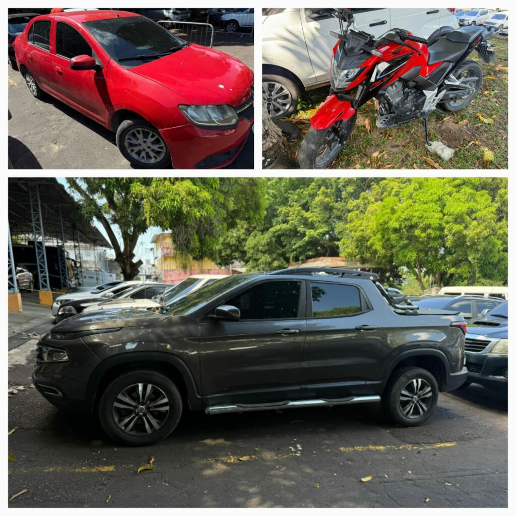 Veículos apreendidos durante a Operação (Fotos Divulgação)