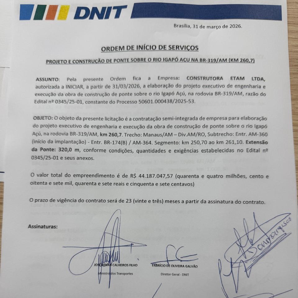 br-319, licitação, trecho do meio, manaus, amazonas, rondônia, porto velho